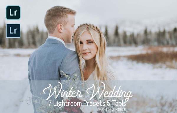 [婚礼LR预设] 冬季婚礼电影胶片LR预设/APP预设 Winter Wedding Lightroom Presets