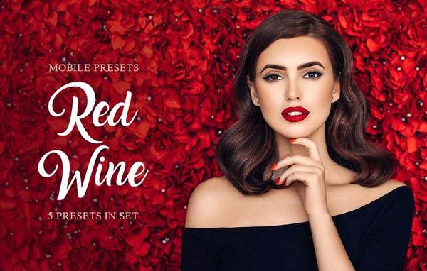 [人像LR预设] 通透明亮红酒色调Lightroom预设/移动APP预设 Red Wine Mobile Presets