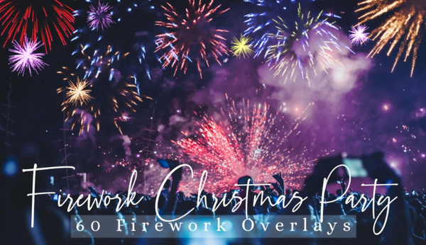 素材-60组圣诞烟花晚会烟火高清叠加合成素材