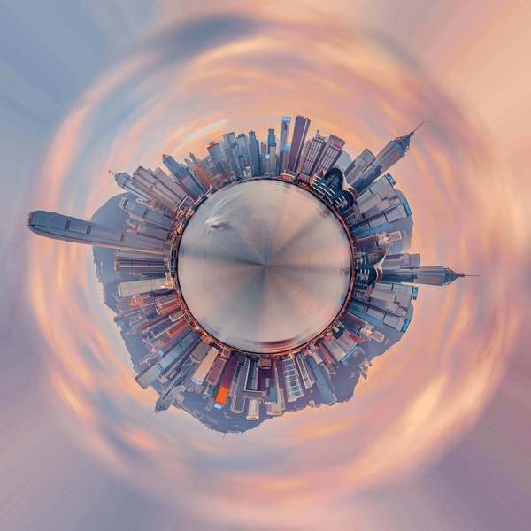 【后期帮】AE中极坐标的简单应用，全景放射图层制作！