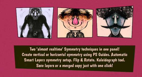 PS插件-实时镜像对称辅助插件 AD Brutus Symmetry v1.7 For Photoshop Win/Mac