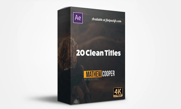 AE模板-20组简洁字幕条包装模板人名条