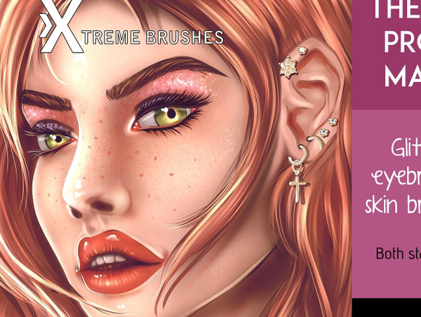 IPad app Procreate 软件人物化妆画笔The Ultimate Procreate Makeup Kit