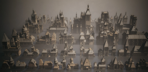 3D模型-城市废墟 暗黑幻想3D模型包  支持OC 3dmax c4d等软件