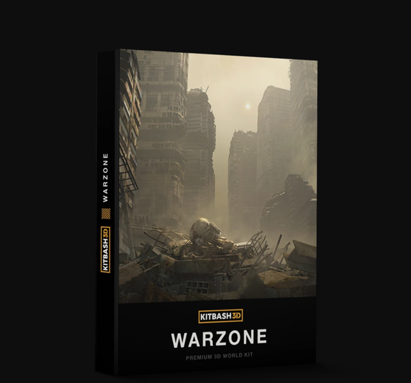 3D模型-战区城市废墟3D模型包  支持OC 3dmax c4d等软件