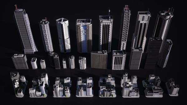 3D模型-东京城市3D模型包  支持OC 3dmax c4d等软件