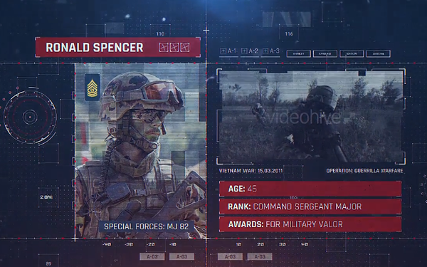 军事科技感图片视频宣传片头AE模板- Military Identification