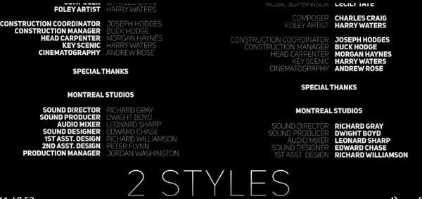 PR片尾谢幕模板-电影片头片尾谢幕滚动标题字幕动画 Credit Roll