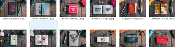 VI设计 50款记事本绘画本样机模板