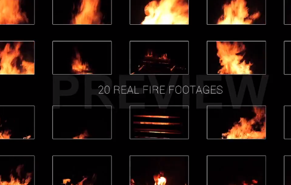 20个烈火燃烧火焰动画素材 Pack Real Fire