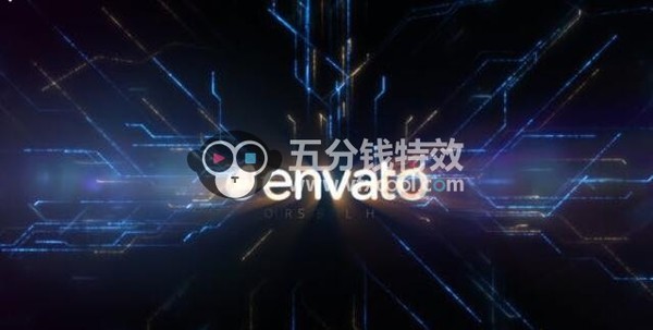 [logo演绎] 科技感线路Logo动画AE模板- Epic Technology Logo