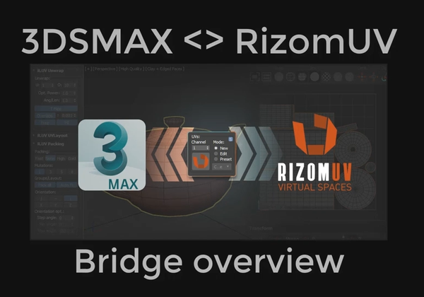 3DMax UV插件 – 3DMax 与RizomUV Bridge联动桥接扩展版v1.08