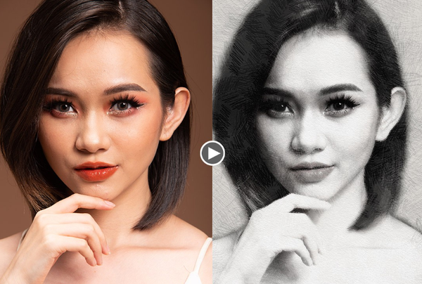 PS动作 照片转素描 逼真的铅笔绘画PS动作中文版_完美支持2020 WINMAC