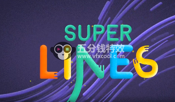 AE脚本-流动线条MG动画脚本 Super Lines 1.4.5 winmac 版本