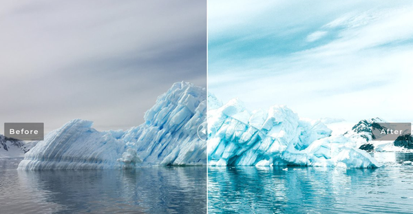 [旅拍LR预设] 南极冰川冰山旅拍风光Lightroom预设/APP滤镜 Antarctica Pro Lightroom Presets