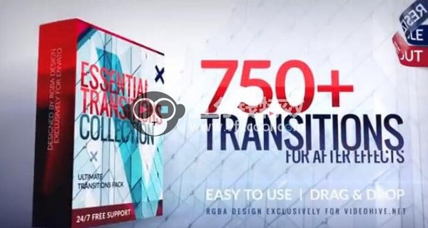 AE转场特效 750+图形遮罩视频转场动画AE模板- Transitions