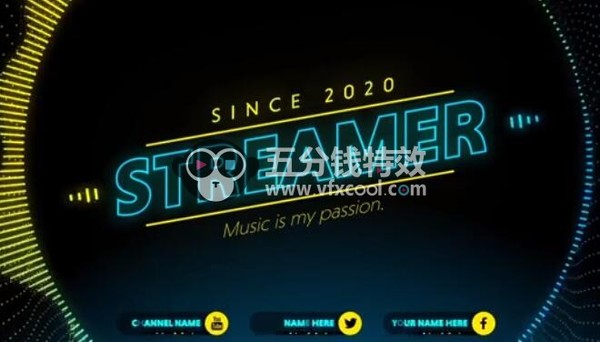 PR预设/AE模板-音乐制作人频谱可视化宣传包装动画 Stream Audio Pack