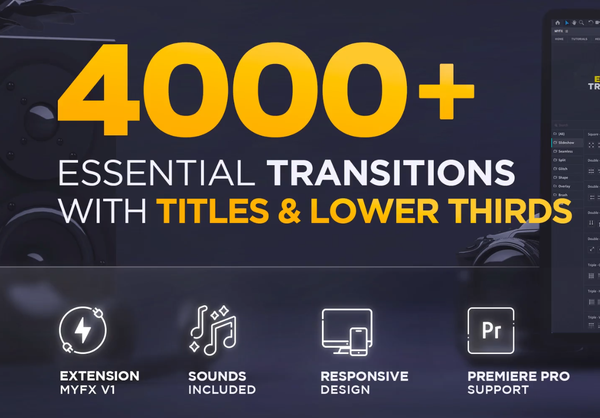 AE中文汉化脚本-4000+摄像机扭曲信号损水墨转场文字标题字幕工具包 V4.0