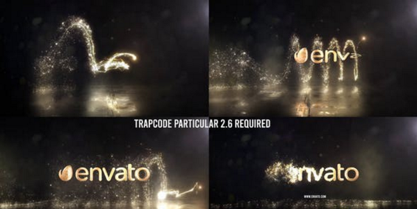 粒子拖尾线条Logo动画AE模板- Glowing Particals Logo Reveal 40