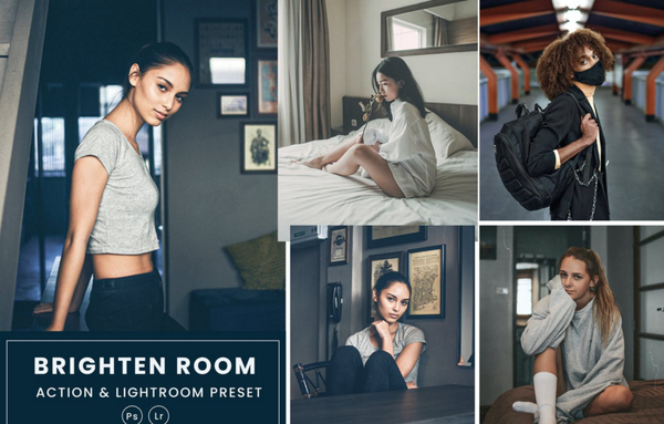 室内电影人像Lightroom预设及PS动作 Brighten Room Action & Lightrom Presets