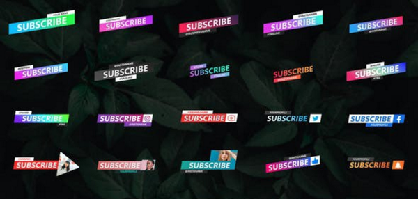 25个社交媒体彩色图形字幕条标题动画FCPX插件 Social Media Lower Thirds