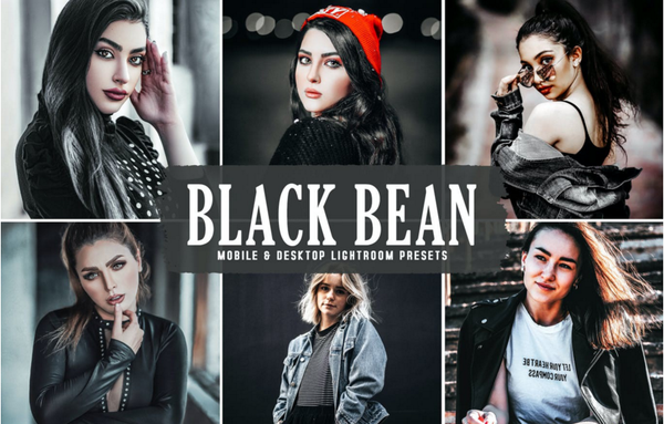 专业时尚人像暗色调Lightroom预设及手机lr预设 Black Bean Lightroom Presets