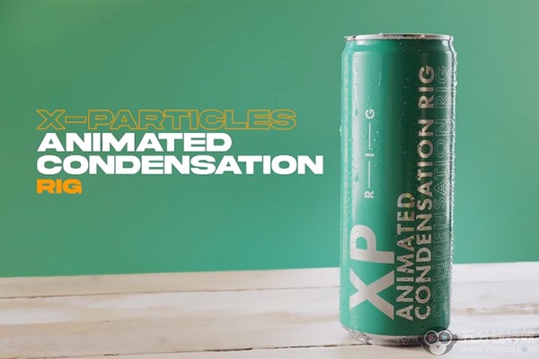 C4D预设-三维模型表面水滴凝结动画工程文件 X-Particles Animated Condensation Rig