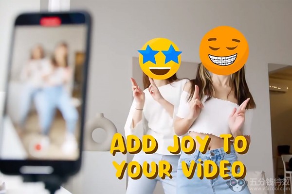 达芬奇模板-有趣卡通创意表情贴纸动画 Cartoon Emoji Animations