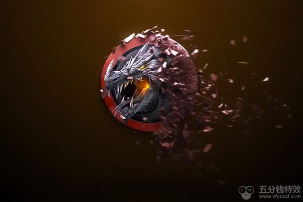AE模板-三维逼真破损分解LOGO标志片头 Fractured Logo