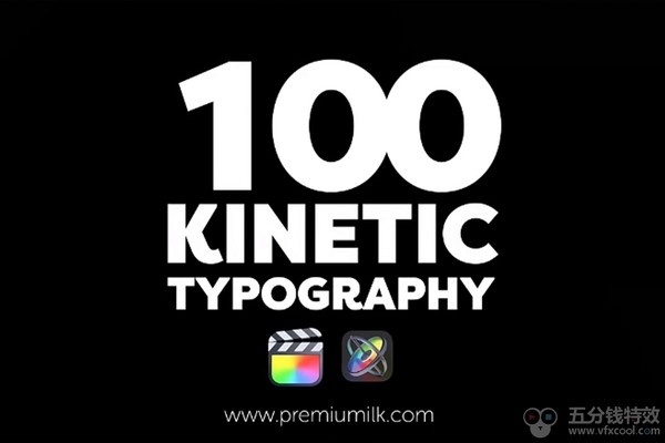 FCPX插件-100种创意海报文字标题动态排版循环动画 Kinetic Typography Pack