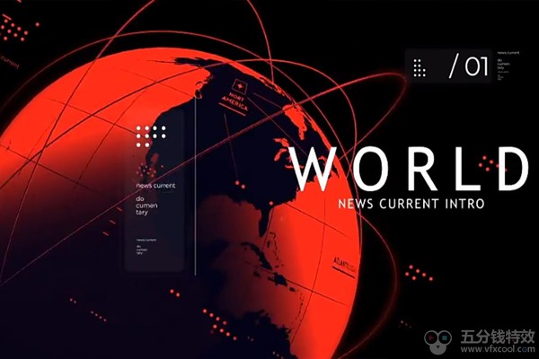 AE模板-科技感电视新闻栏目包装开场片头 News Broadcast Pack