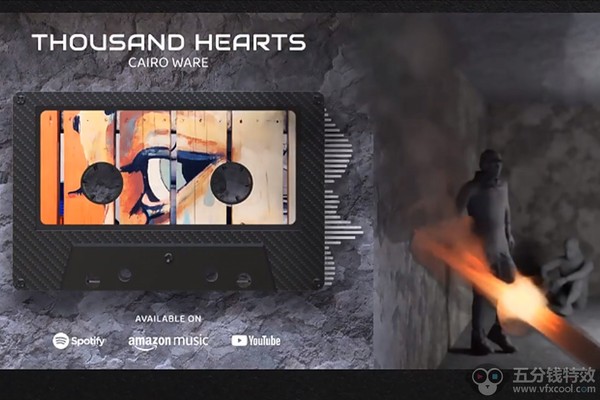 AE模板-复古盒式磁带音乐播放音频可视化动画 Cassette Music Visualizer