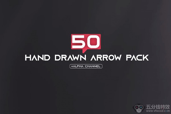 AE模板-50个手绘画笔涂鸦箭头图形动画 Hand Drawn Arrows Pack