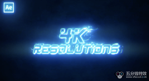 闪电能量文字Logo片头AE模板- Speed Lightning Intro Logo