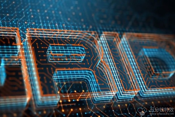 AE模板-高科技电路板LOGO标志展示片头动画 Hi-Tech Logo Reveal