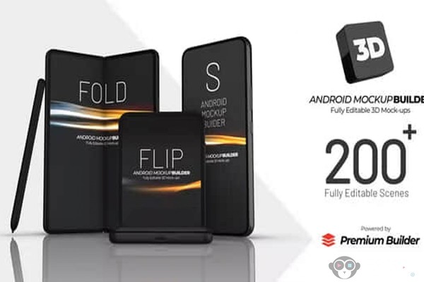 AE脚本/模板-200种三维手机模型界面APP展示介绍动画 Android Mock-Up Builder