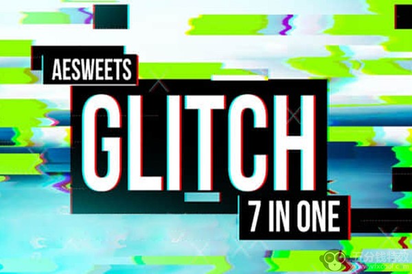中文汉化AE插件-信号干扰破损RGB色彩分离毛刺撕裂特效Glitch 7in1 v1.2.1 Win/Mac