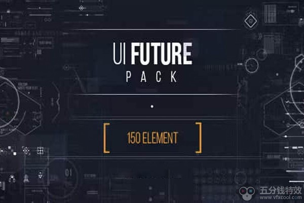 150个未来数字科技UI界面屏幕信息化数据元素动画HUD视频素材 (有透明通道)