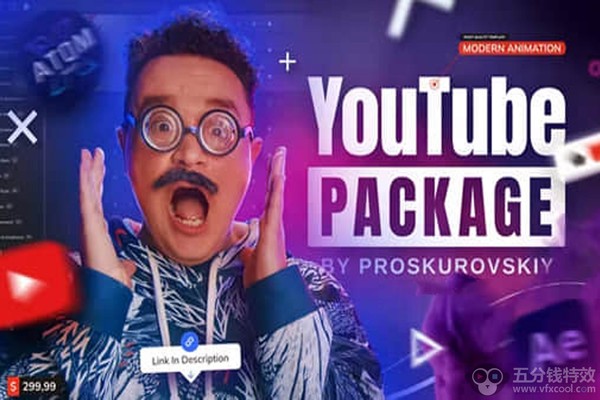 AE脚本-333种社交媒体文字标题图形动画元素视频包装预设 YTB Essential Library