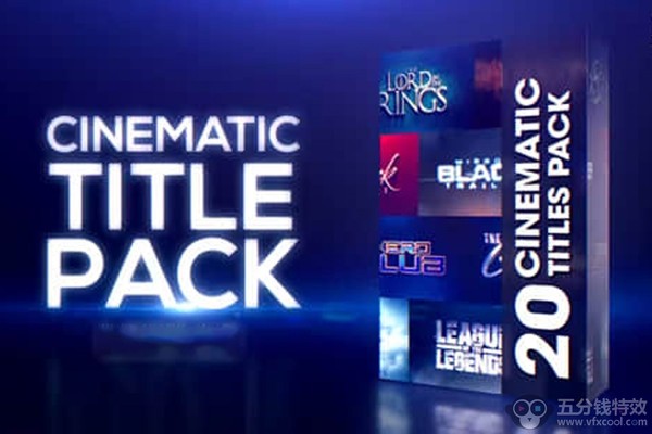 AE模板-20个电影史诗震撼大片文字标题片头 Cinematic Title Pack