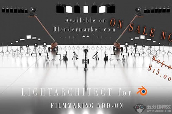 Blender插件-电影舞台灯光道具摄像机三维模型预设 Lightarchitect V2.0
