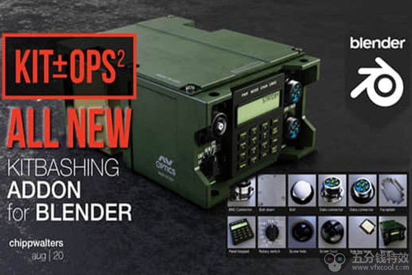 Blender插件-快速创建和简化硬表面模型 Kit Ops 2 Pro: Asset/Kitbashing Addon v2.22.8