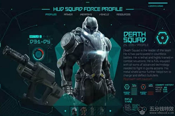 AE模板-科技感体育游戏图形元素动画 HUD Multipurpose Game