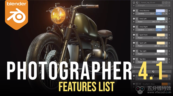 Blender插件-摄像机真实物理灯光自动对焦工具 Photographer v4.6.0