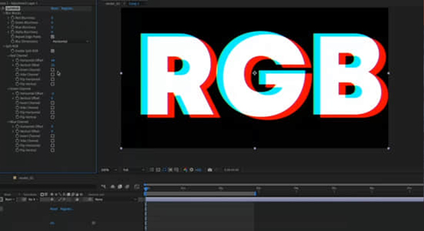 中文汉化AE插件-RGB色彩通道分离故障复古视觉特效 RGB Split v1.0.0