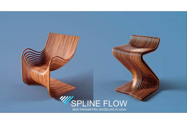 3DS MAX插件-复杂参数化曲线样条线模型生成工具 Spline Flow Pro v0.9.136.63