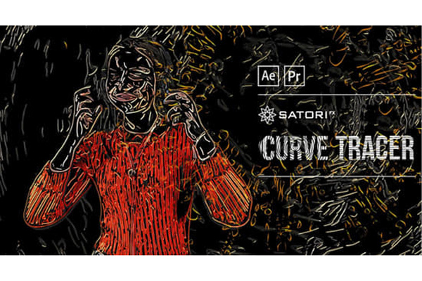 中文汉化AE/PR插件-抽象线条轮廓描边视觉特效 Curve Tracer v1.1.0 Win