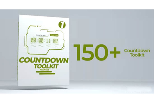 150种科技感数字滚动倒计时工具AE/PR模板 Countdown Timer Toolkit