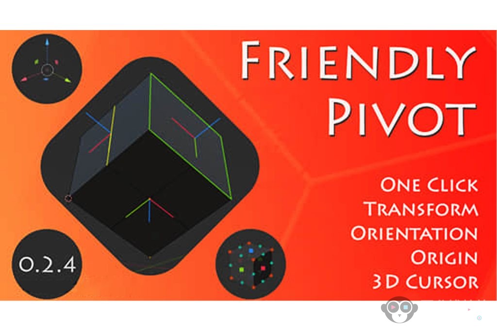 Blender插件-3D光标原点轴心坐标变换工具 Friendly Pivot v0.4.25