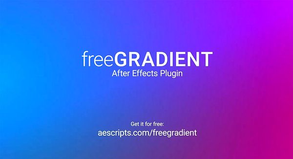 中文汉化AE插件-高级颜色渐变工具 freeGradient V1.1 Win/Mac